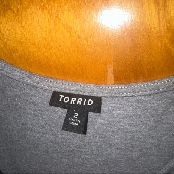 Torrid gray cold shoulder long maxi dress grey plus size 2X XXL - Picture 5 of 6